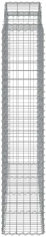 Išlenkti gabiono krepšiai, 6vnt., 200x50x200/220cm, geležis