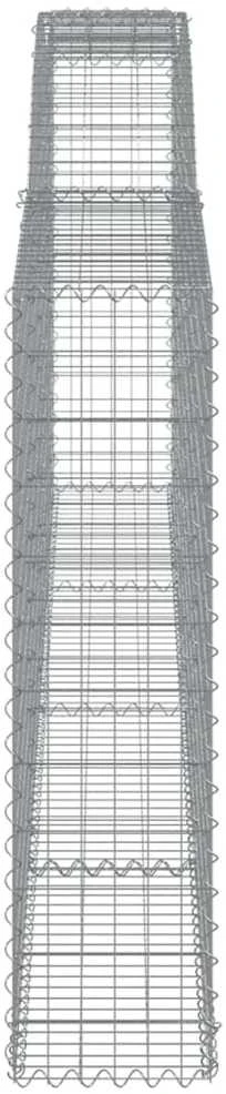 Išlenkti gabiono krepšiai, 6vnt., 400x30x120/140cm, geležis