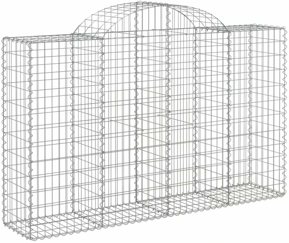 Išlenkti gabiono krepšiai, 8vnt., 200x50x120/140cm, geležis