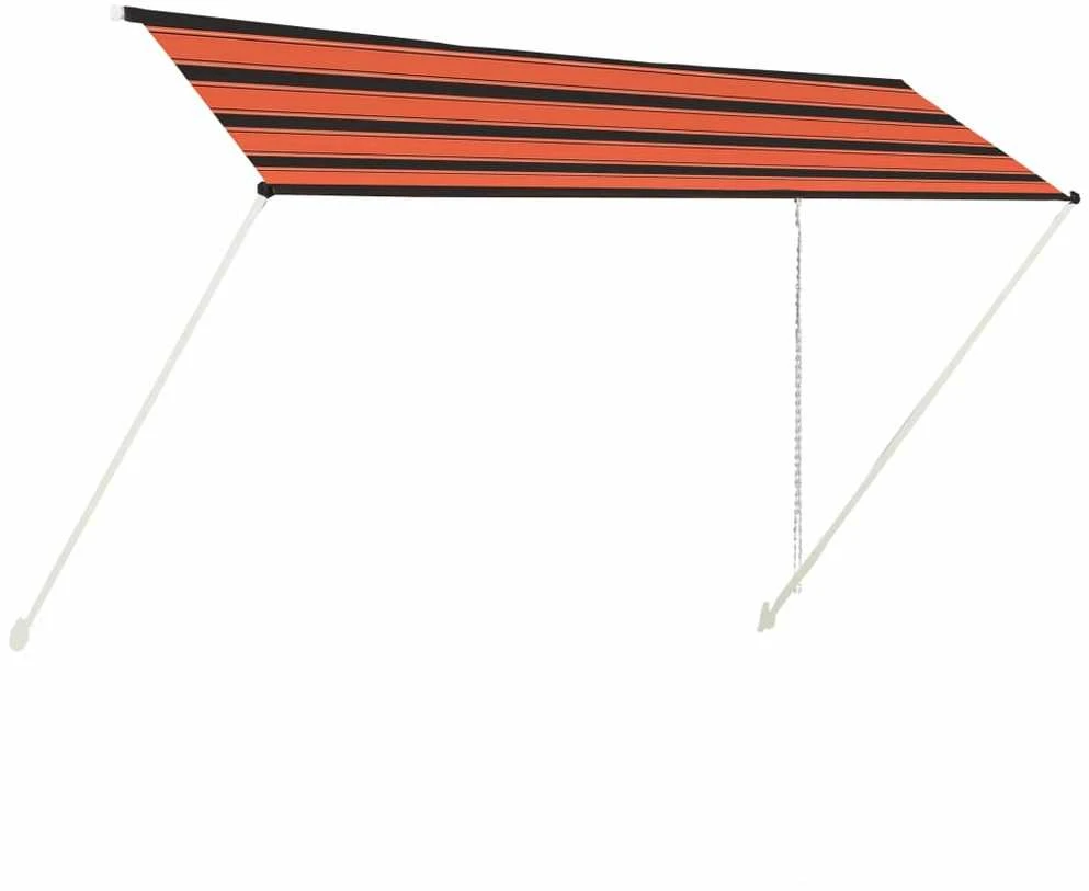 Ištraukiama markizė, oranžinės ir rudos spalvos, 400x150cm