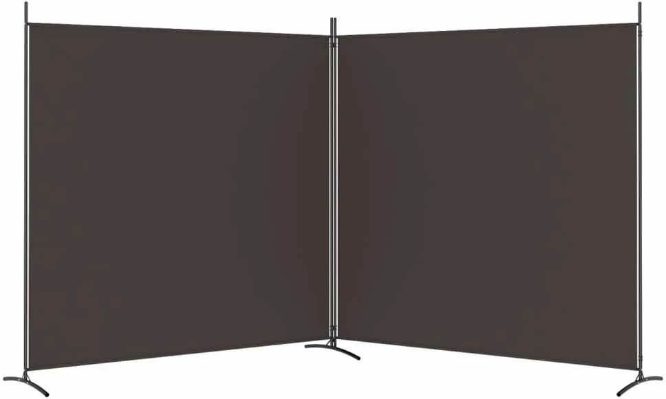 Kambario pertvara, 2 dalių, rudos spalvos, 348x180cm, audinys