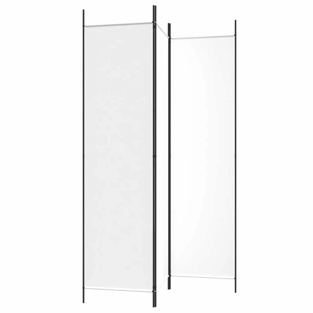 Kambario pertvara, 3 dalių, baltos spalvos, 150x200cm, audinys