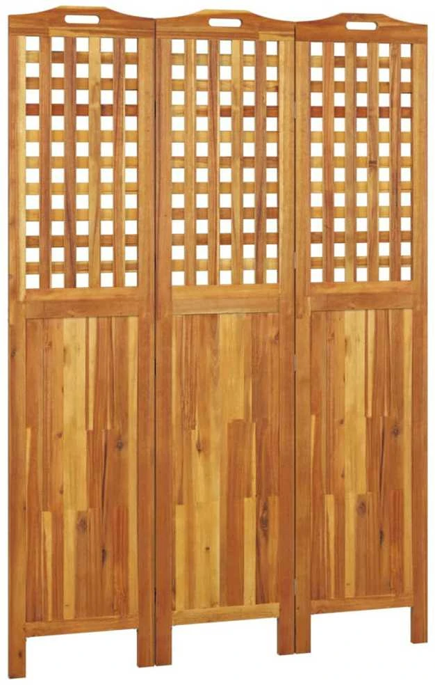 Kambario pertvara, 3 segmentai, 121,5x2x180cm, akacijos masyvas