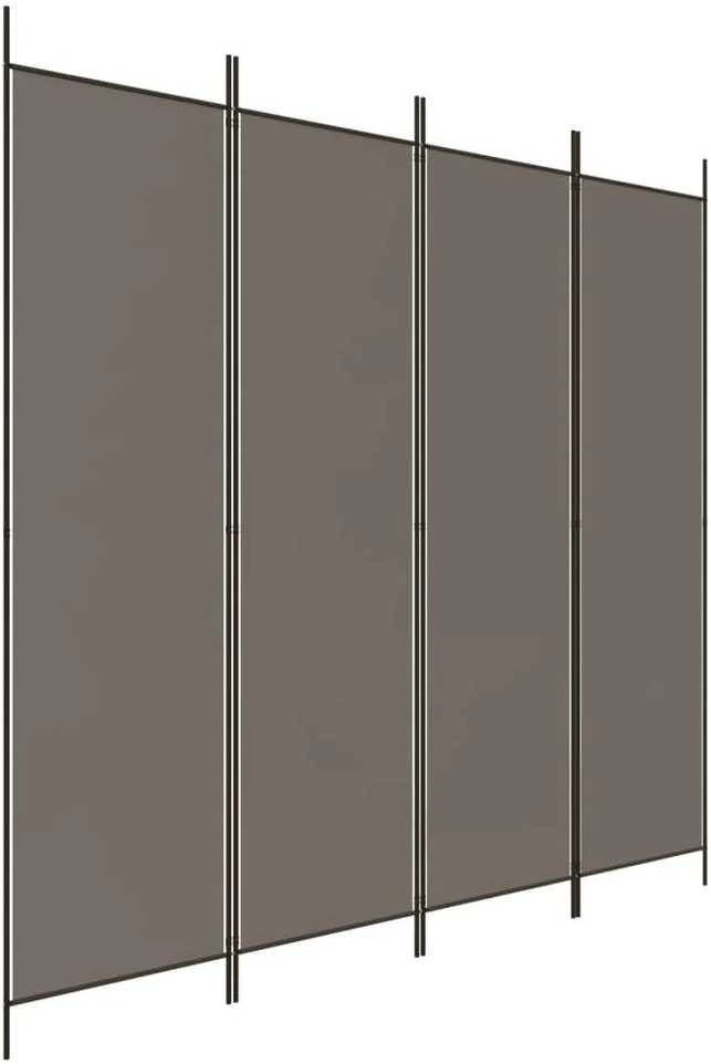 Kambario pertvara, 4 dalių, antracito, 200x200cm, audinys