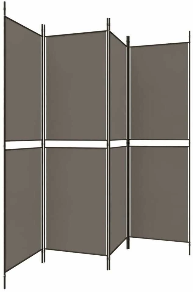 Kambario pertvara, 4 dalių, antracito, 200x200cm, audinys