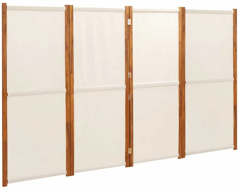Kambario pertvara, 4 dalių, kreminės baltos spalvos, 280x180cm