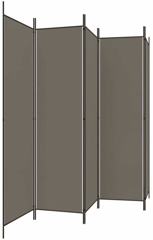 Kambario pertvara, 5 dalių, antracito, 250x220cm, audinys