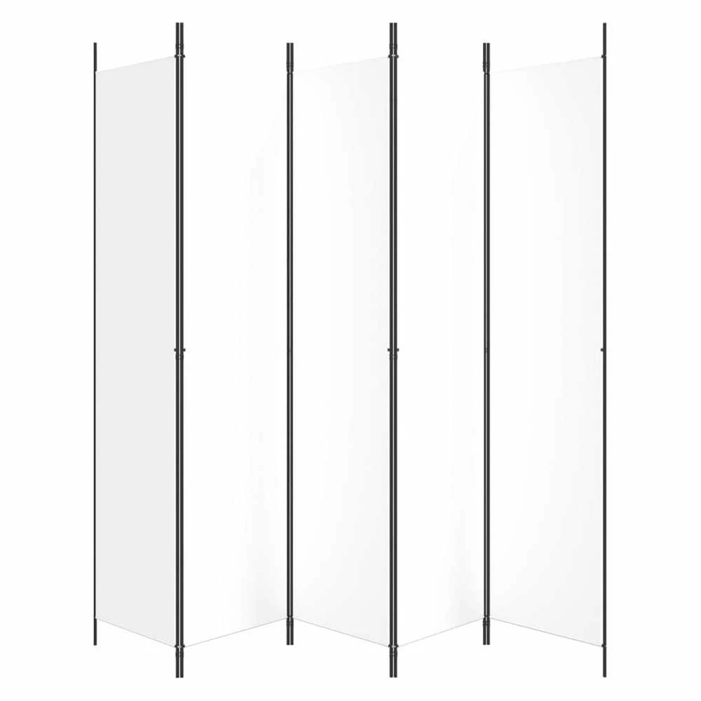 Kambario pertvara, 5 dalių, baltos spalvos, 250x220cm, audinys