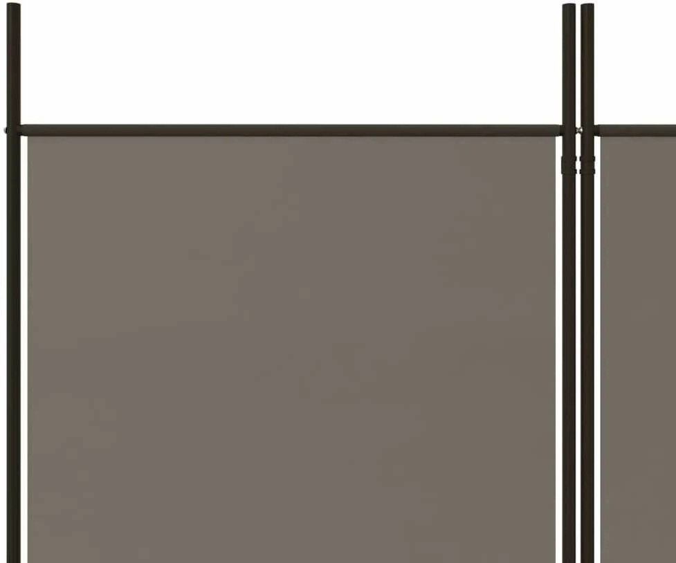 Kambario pertvara, 6 dalių, antracito, 300x200cm, audinys