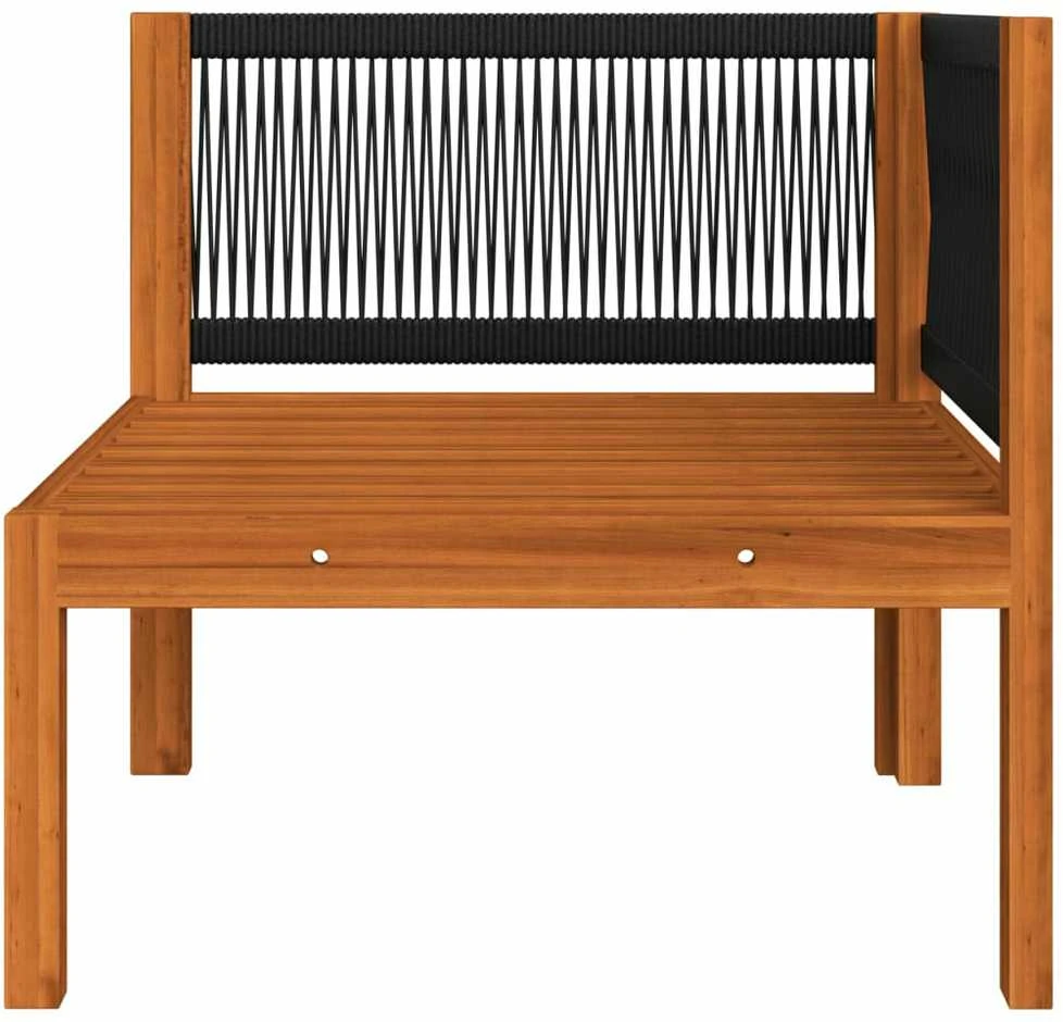 Kampinė sodo sofa su pagalvėlėmis, akacijos medienos masyvas