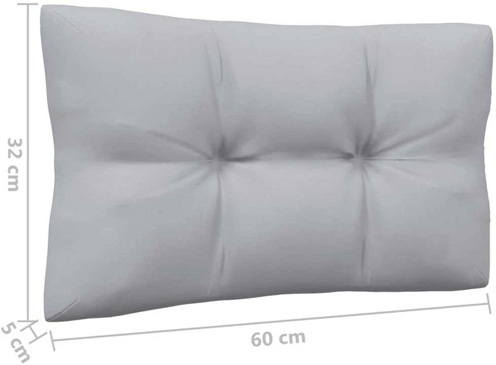 Kampinė sodo sofa su pilkomis pagalvėlėmis, pušies masyvas