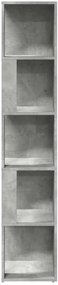 Kampinė spintelė, betono, 33x33x164,5cm, apdirbta mediena