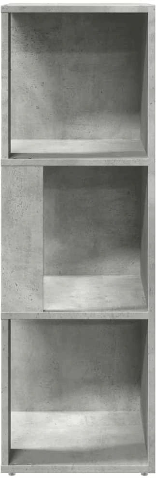 Kampinė spintelė, betono pilka, 33x33x100cm, apdirbta mediena