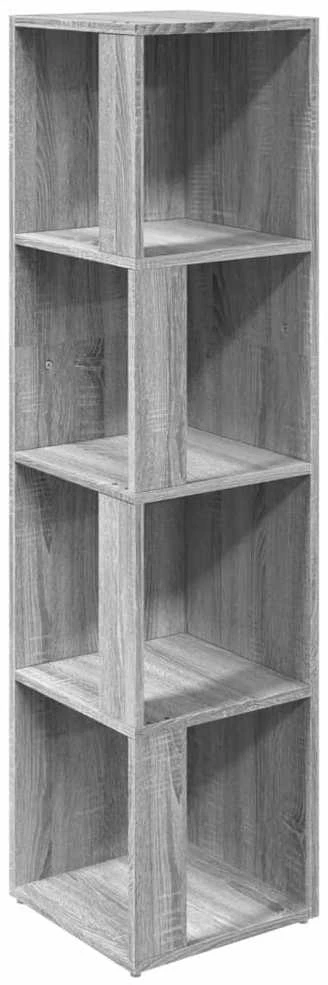 Kampinė spintelė, pilka ąžuolo, 33x33x132cm, apdirbta mediena