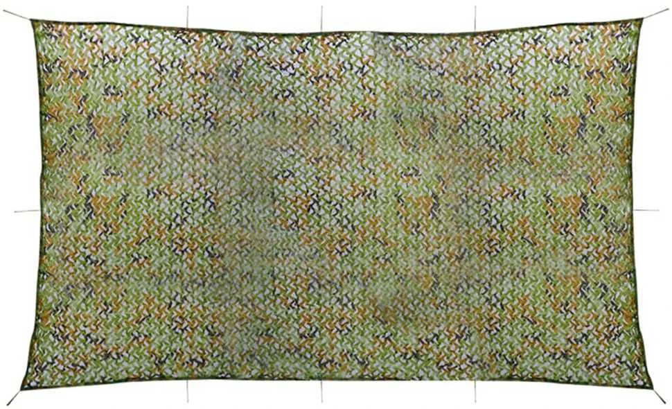 Kamufliažinis tinklas su laikymo krepšiu, žalios spalvos, 2x5m