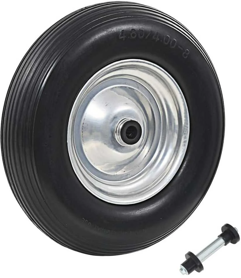 Karučio ratas su ašimi, 4.00-8390mm, tvirtas PU