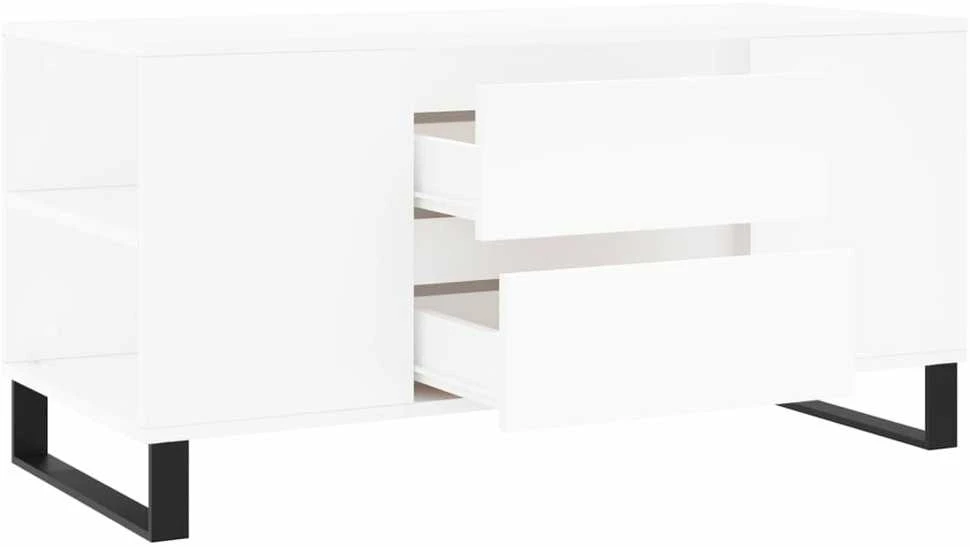 Kavos staliukas, baltas, 102x44,5x50cm, apdirbta mediena