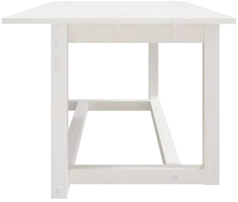 Kavos staliukas, baltas, 110x55x45cm, pušies medienos masyvas