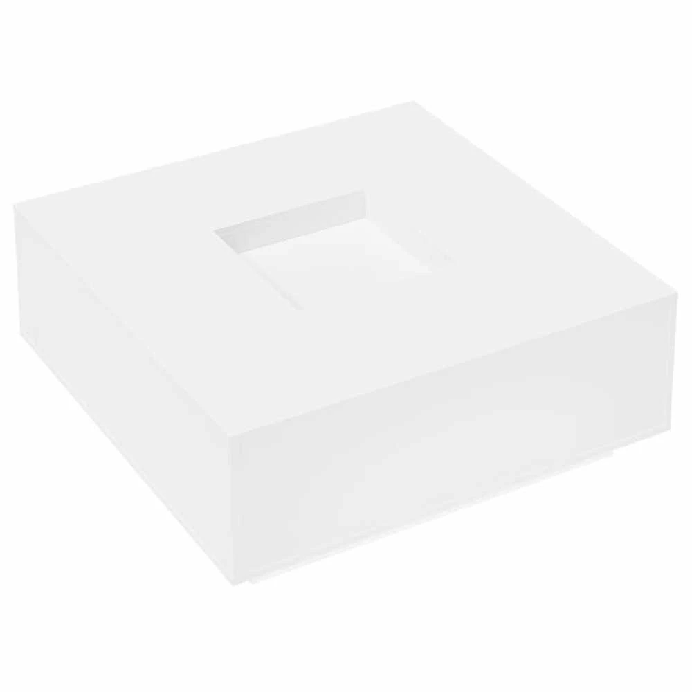 Kavos staliukas, baltos spalvos, 100x100x40cm, apdirbta mediena