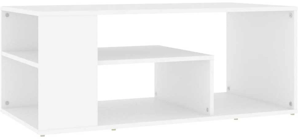 Kavos staliukas, baltos spalvos, 100x50x40cm, apdirbta mediena