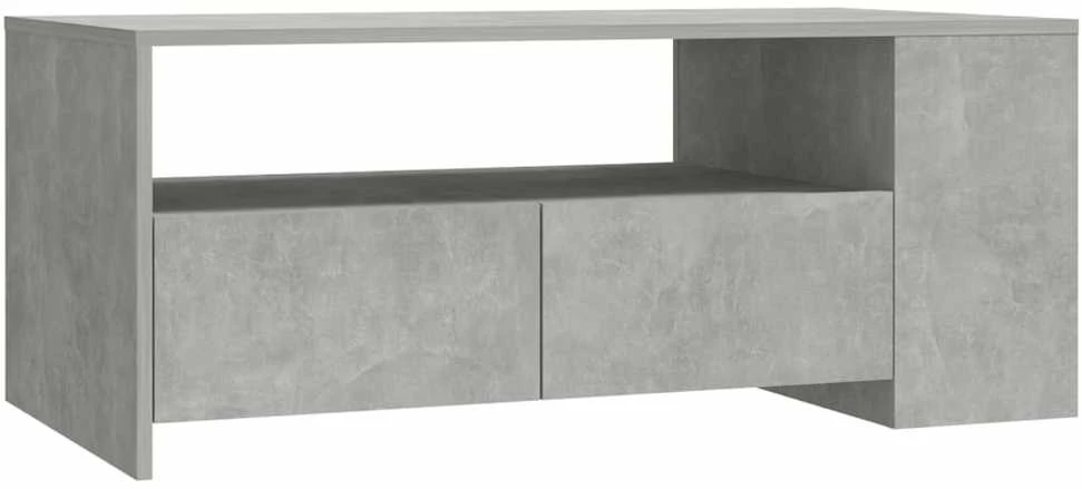 Kavos staliukas, betono pilkas, 102x55x42cm, apdirbta mediena