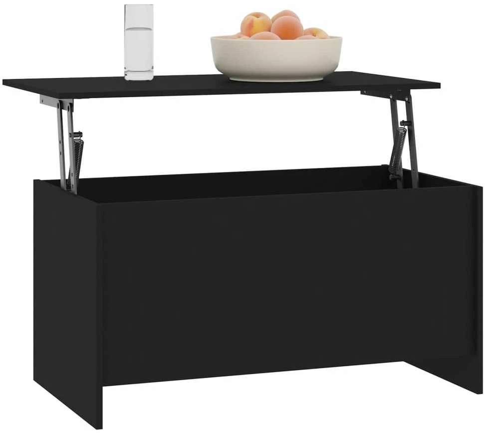 Kavos staliukas, juodas, 102x55,5x52,5cm, apdirbta mediena