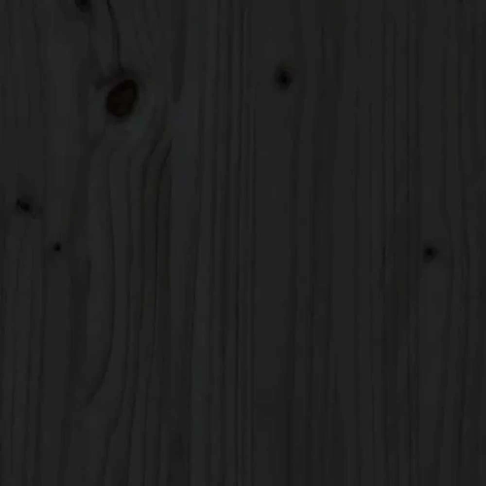 Kavos staliukas, juodas, 120x50x40,5cm, pušies medienos masyvas
