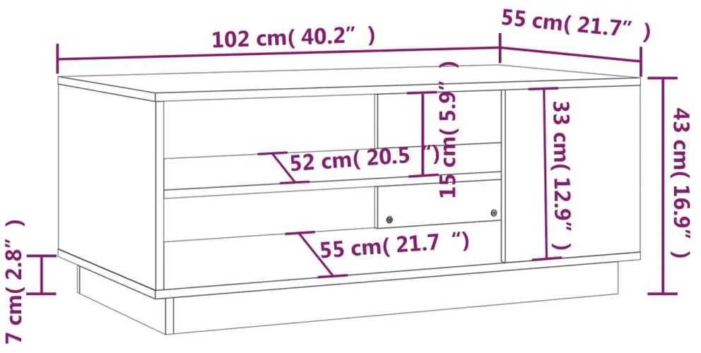 Kavos staliukas, juodos spalvos, 102x55x43cm, MDP