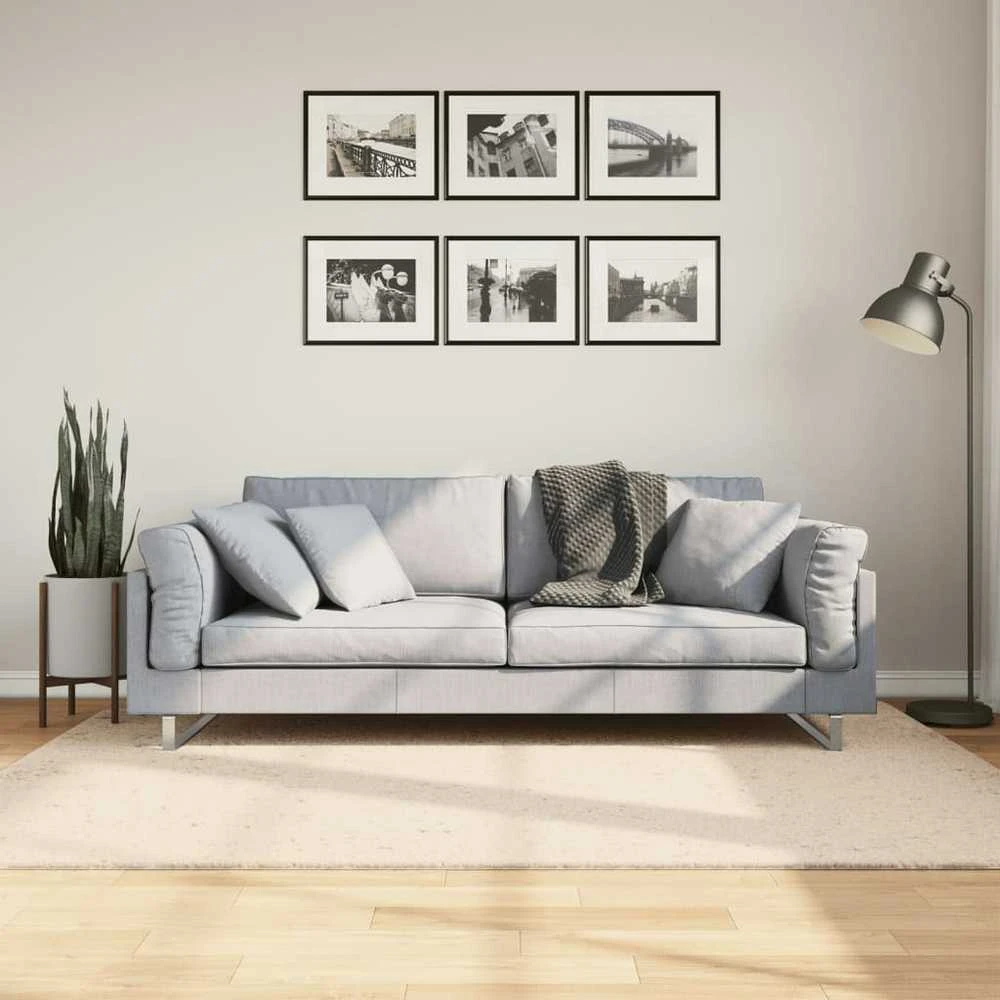 Kilimas HUARTE, smėlio, 140x200 cm, trumpi šereliai