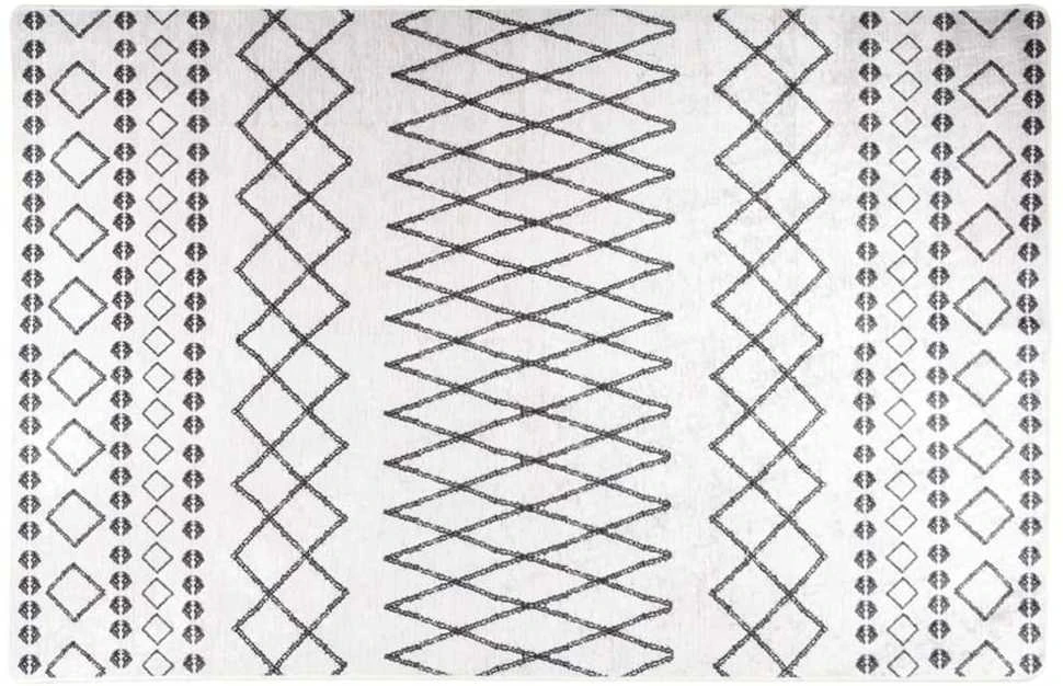 Kilimas, juodos ir baltos spalvos, 160x230cm, neslystantis