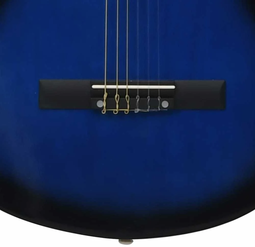 Klasikinė gitara pradedantiesiems, mėlyna, 4/4 39", liepa