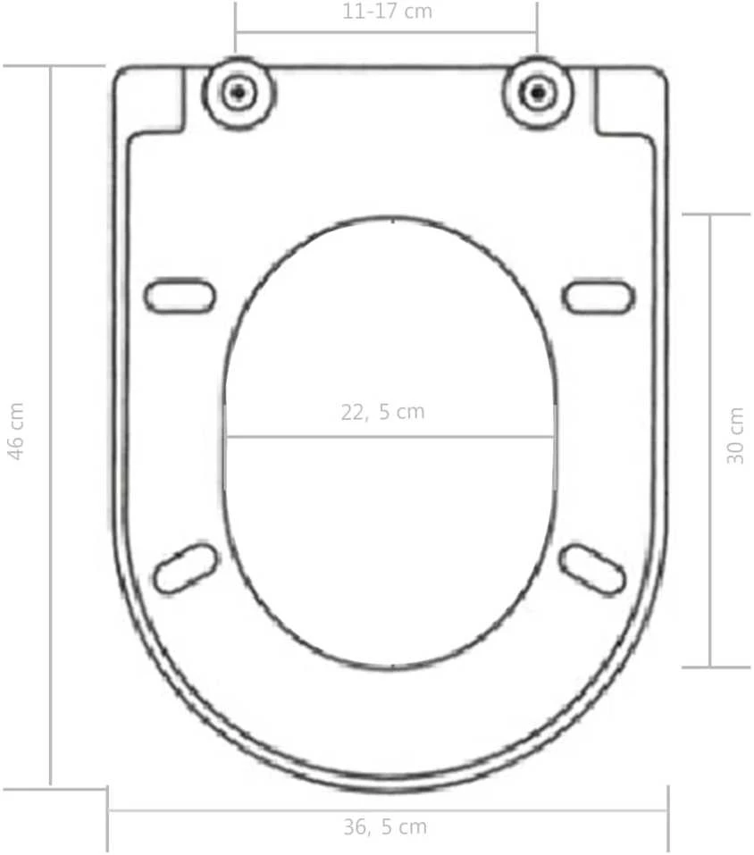 Klozeto sėdynė su Soft-close mechanizmu, juoda