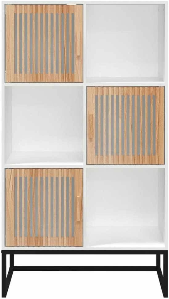 Komoda, baltos spalvos, 70x35x125cm, apdirbta mediena