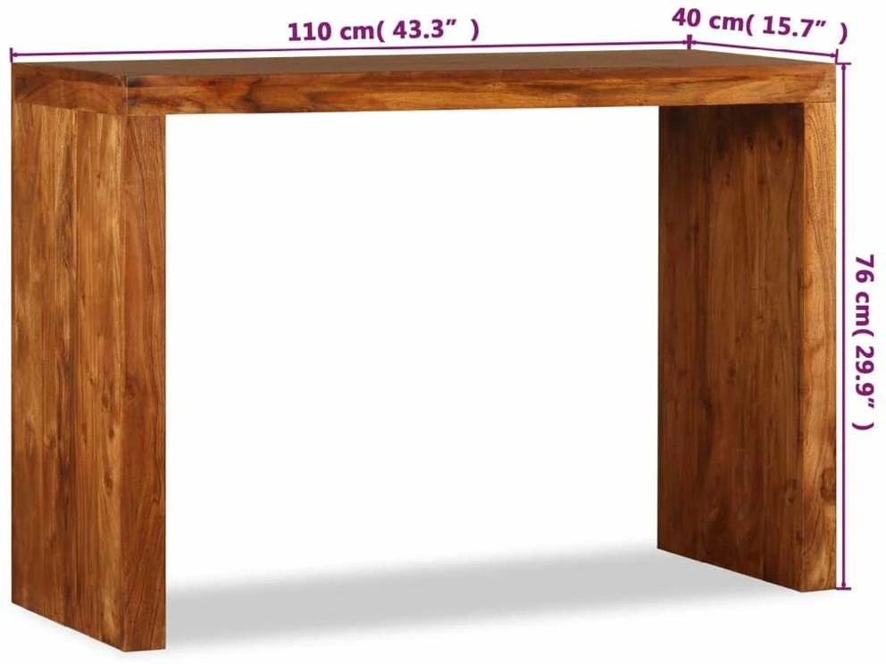 Konsolinis staliukas, 110x40x76cm, medienos masyvas