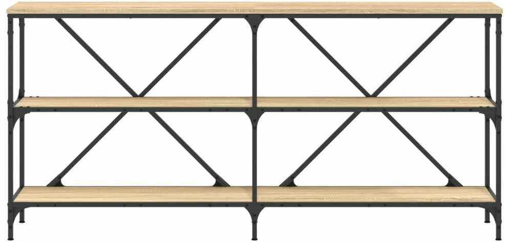 Konsolinis staliukas, ąžuolo, 160x30x75cm, mediena/geležis