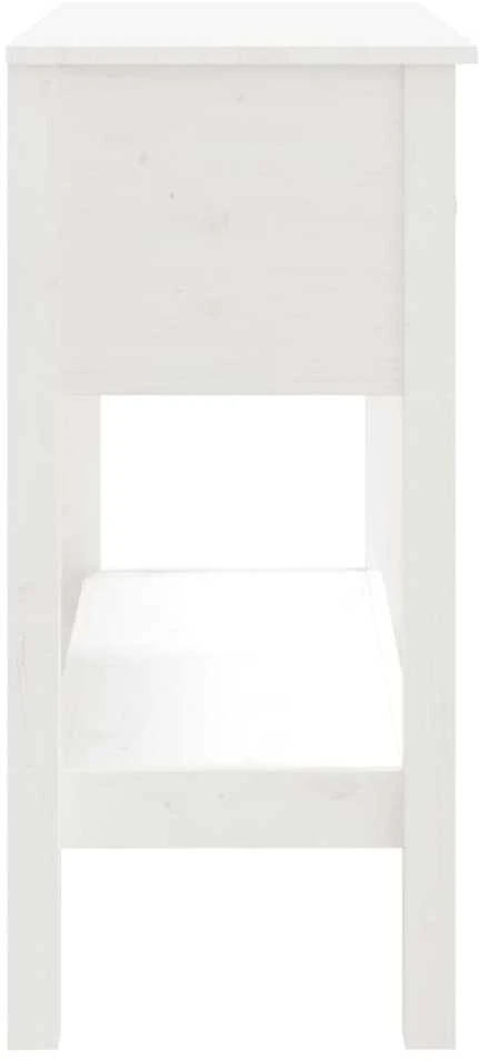 Konsolinis staliukas, baltas, 75x35x75cm, pušies masyvas