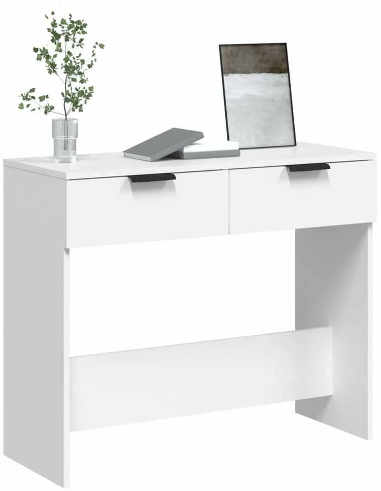 Konsolinis staliukas, baltas, 90x36x75cm, apdirbta mediena