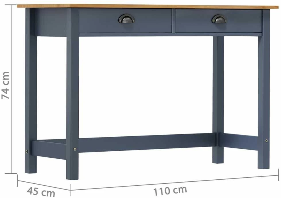 Konsolinis staliukas Hill, pilkas, 110x45x74cm, pušis