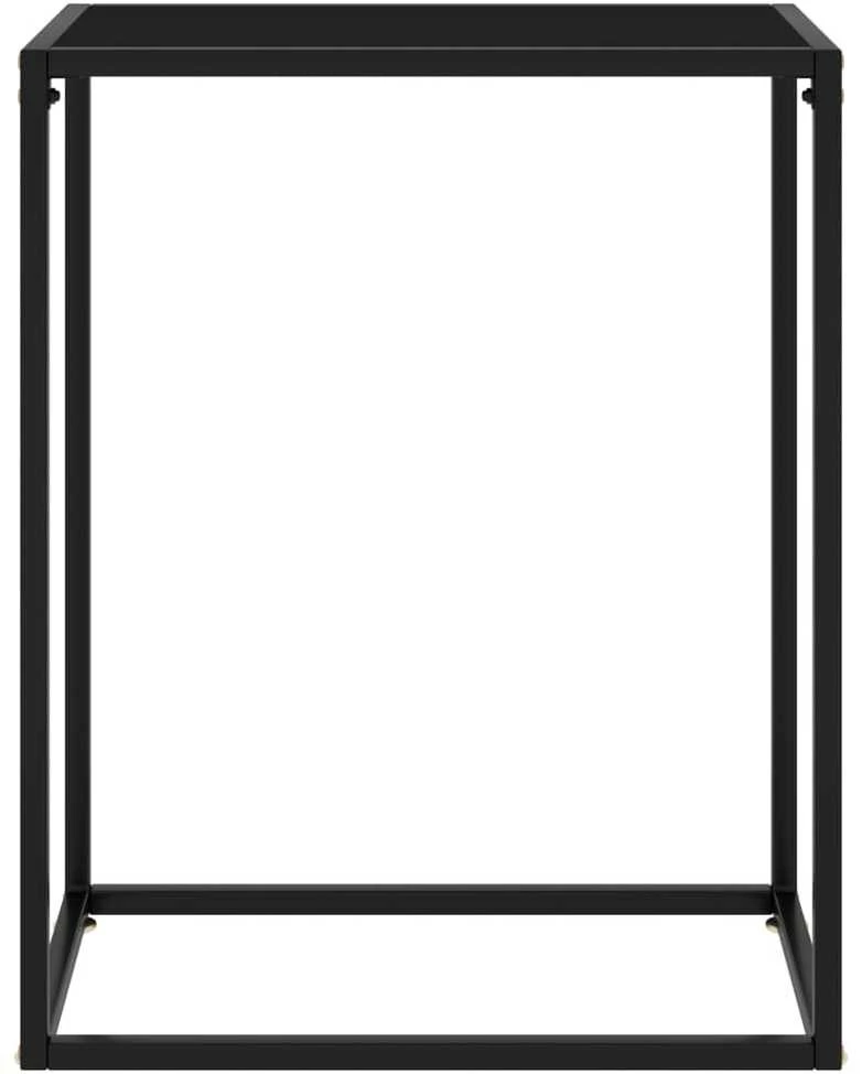 Konsolinis staliukas, juodas, 60x35x75cm, grūdintas stiklas