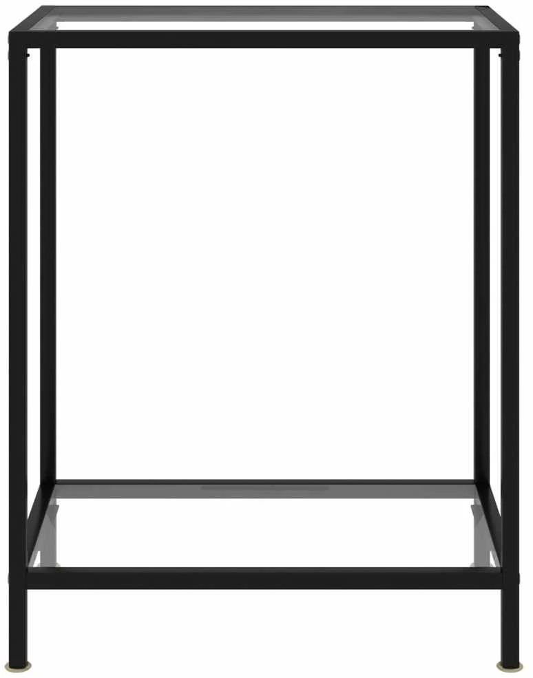 Konsolinis staliukas, skaidrus, 60x35x75cm, grūdintas stiklas