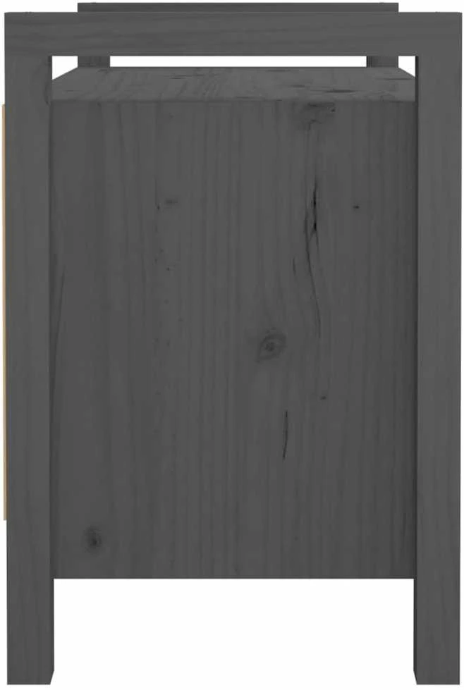 Koridoriaus suoliukas, pilkas, 80x40x60cm, pušies masyvas