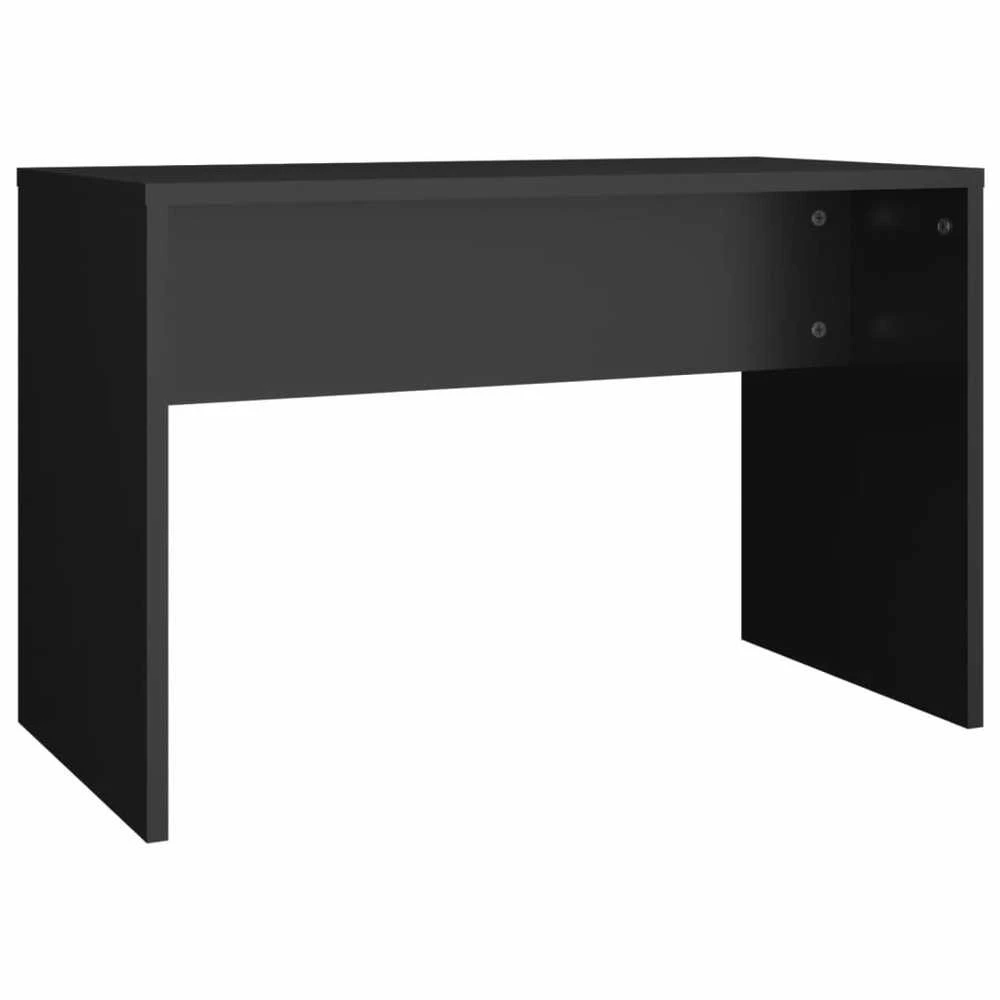 Kosmetinio staliuko su LED komplektas, juodas, apdirbta mediena