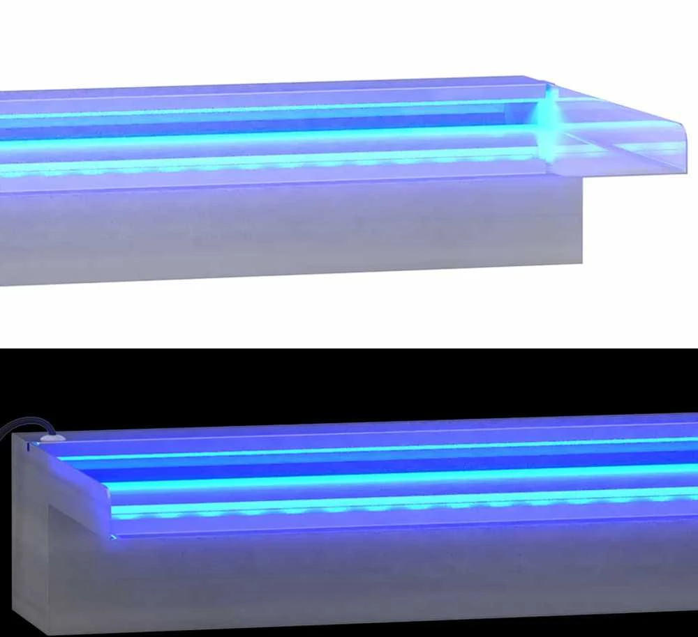 Krioklys su įvairių spalvų LED lemputėmis, 45cm, plienas