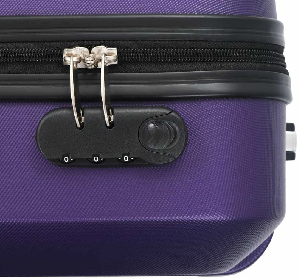 Kelioninis Lagaminų su ratukais rinkinys, 3 vnt., violetinis, ABS