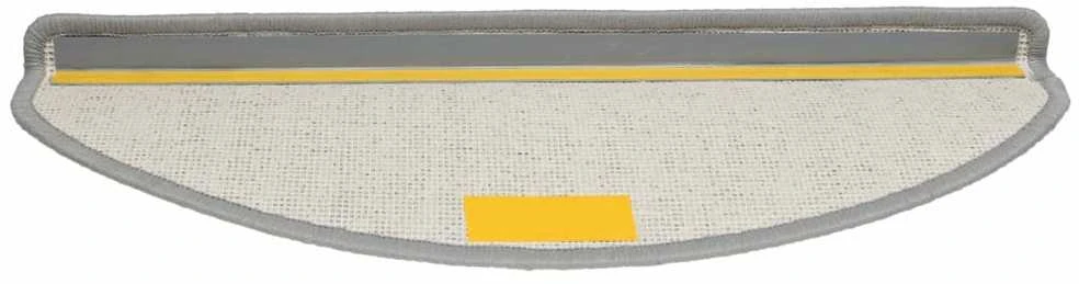 Laiptų kilimėliai, 10vnt., pilkos spalvos, 65x21x4cm