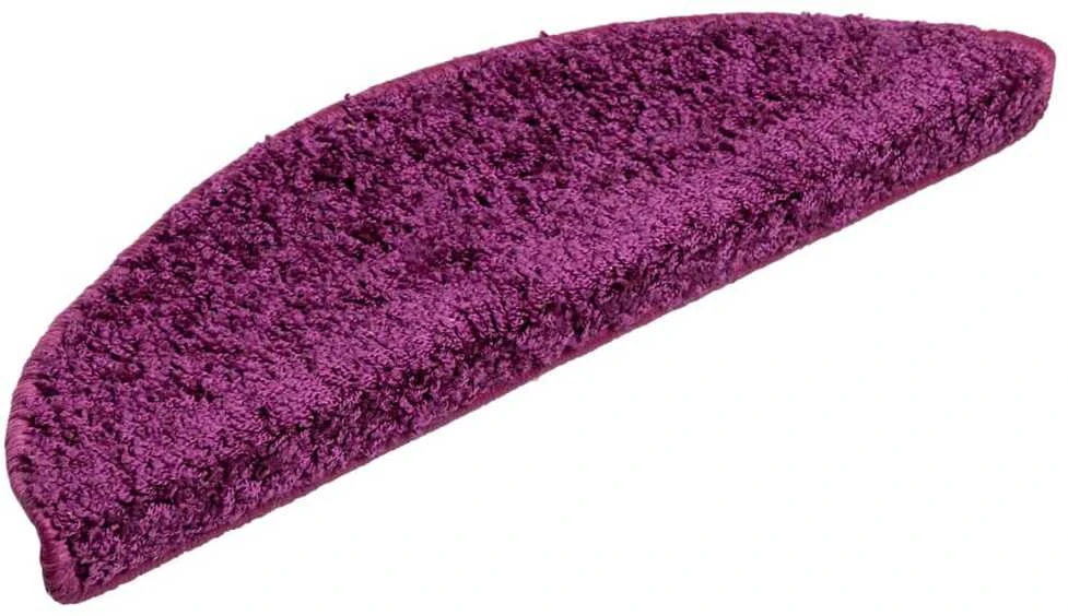 Laiptų kilimėliai, 10vnt., violetinės spalvos, 56x17x3cm