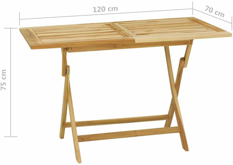 Lauko baldų komplektas Lauko valgomojo baldų komplektas, 5d., tikmedžio med. masyvas