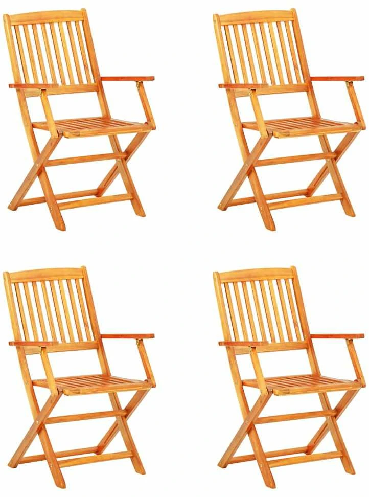 Lauko baldų komplektas Sulankst. valgomojo baldų komplektas, 5d., akacijos med. masyv.
