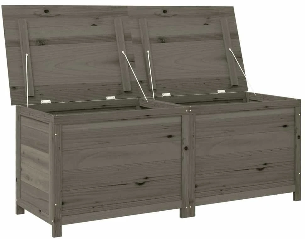Lauko dėžė pagalvėlėms, antracito, 150x50x56cm, eglės masyvas
