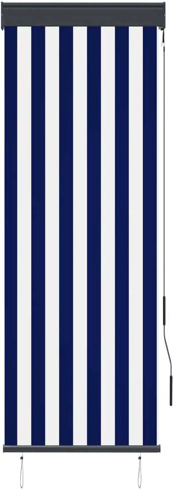Lauko roletas, baltos ir mėlynos spalvų, 60x250cm